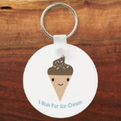 Ik ren voor Ice Cream Sleutelhanger (Voorkant)