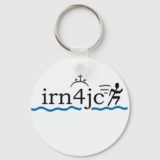 Ik ren voor Jezus (kruisjes) Sleutelhanger (Voorkant)