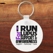 Ik ren voor Lupus Bewustheid Sleutelhanger (Voorkant)
