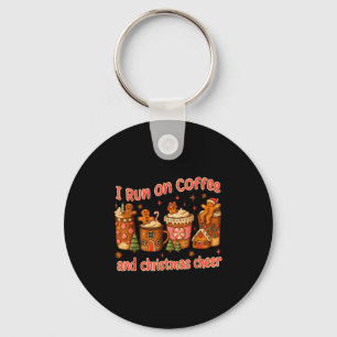 Ik Rende Op Koffie En Kerst Sfeer Gingerbread T-Sh Sleutelhanger
