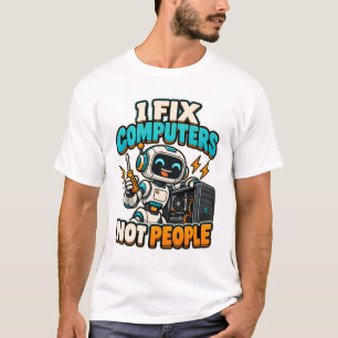 Ik Repareer Computers Niet Mensen Retro Herstel Ro T-shirt