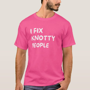 Ik repareer knoestige mensen grappige massage ther t-shirt