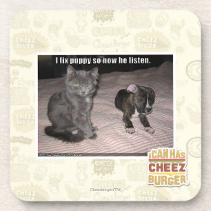 Ik repareer puppy bier onderzetter