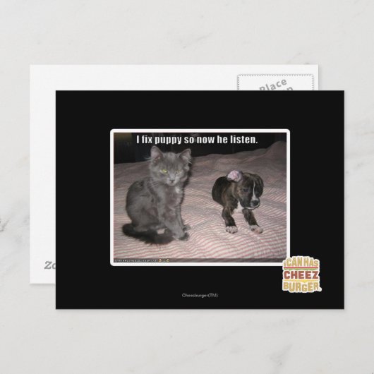 Ik repareer puppy briefkaart (Voorkant / Achterkant)