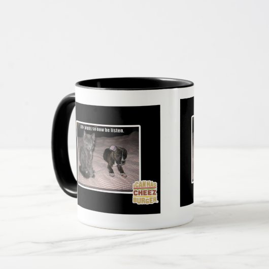 Ik repareer puppy mok (Voorkant links)