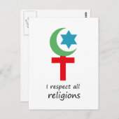 ik respecteer alle religies . png briefkaart (Voorkant / Achterkant)