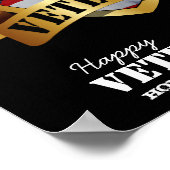 Ik respecteer degenen die hebben gediend. Happy Ve Poster (Hoek)