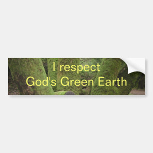 Ik respecteer Gods groene Aarde Bumpersticker