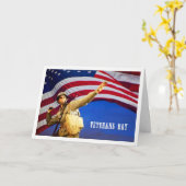 Ik respecteer iedereen die heeft gediend. Veterans Kaart (Gele Bloem)