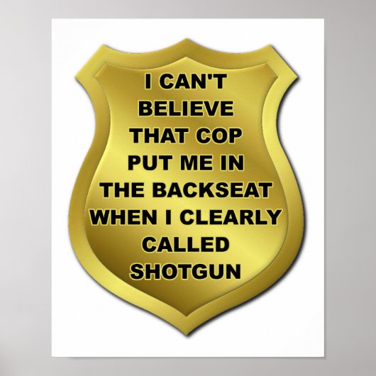 Ik riep Shotgun Grappige Poster (Voorkant)