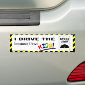 Ik rij de maximumsnelheid... bumpersticker (Op auto)