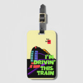 Ik rij deze gele trein bagagelabel (Voorkant (verticaal))