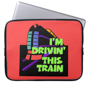 Ik rij deze rode trein laptop sleeve
