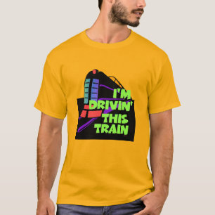 Ik rij deze trein heren goud  t-shirt