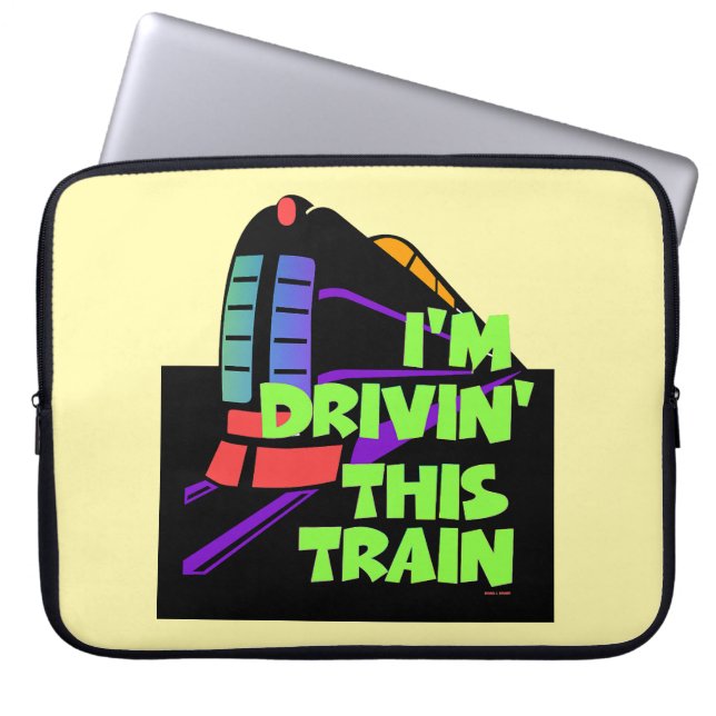 Ik rij deze trein laptop sleeve (Voorkant)