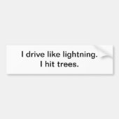 Ik rijd als blikseminslag - bumpersticker (Voorkant)