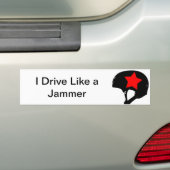 Ik rijd als een Jammer Bumpersticker (Op auto)