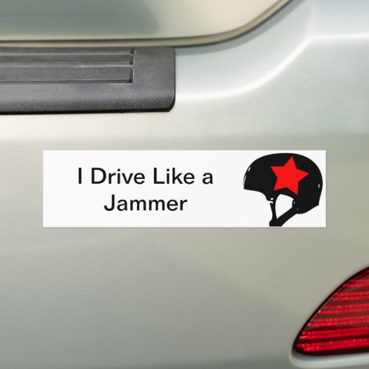 Ik rijd als een Jammer Bumpersticker (Op auto)