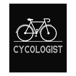 Ik rijd altijd 's ochtends een fietser naar gezond foto afdruk