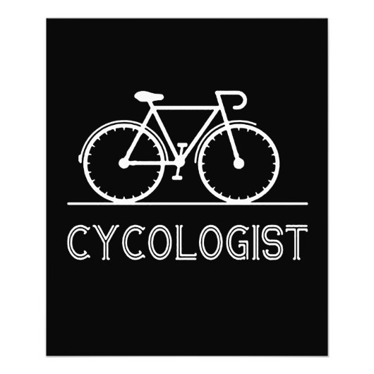 Ik rijd altijd 's ochtends een fietser naar gezond foto afdruk (Voorkant)