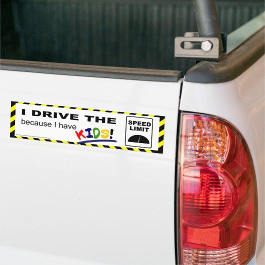 Ik rijd de snelheidslimiet... bumpersticker (Op Truck)