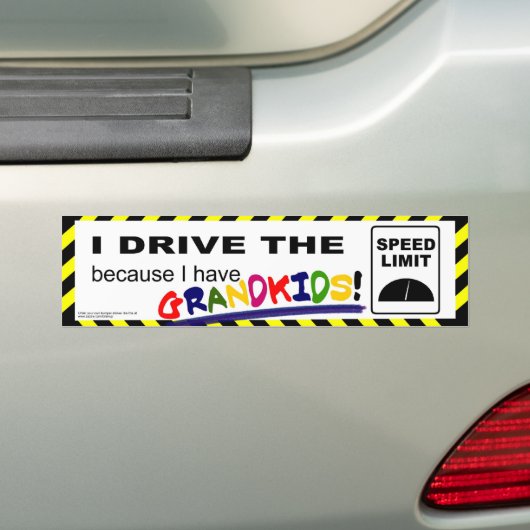 Ik rijd de snelheidslimiet... bumpersticker (Op auto)