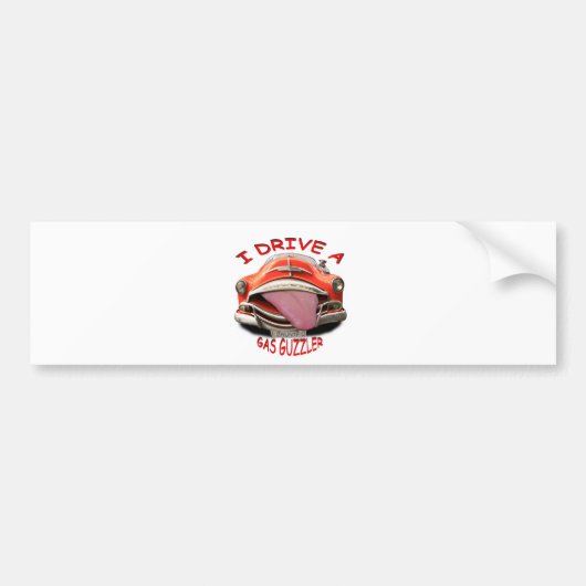 ik rijd een benzinevreter bumpersticker (Voorkant)