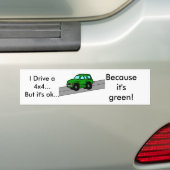 Ik rijd een SUV, maar het is oké... Bumpersticker (Op auto)