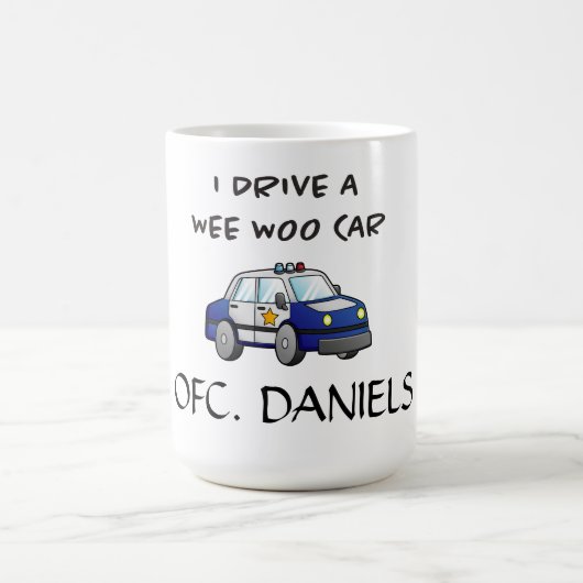 Ik rijd een week woo auto grappige politie koffiemok (Center)