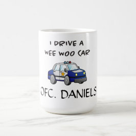 Ik rijd een week woo auto grappige politie koffiemok