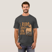 Ik rijd Fancy op Horses Retro T-shirt (Voorkant volledig)