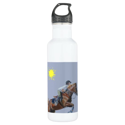 Ik rijd graag. Hunter/Jumper Horse Liberty Bottle Waterfles (Voorkant)