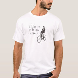 Ik rijd graag met mijn fiets t-shirt, vintage t-shirt