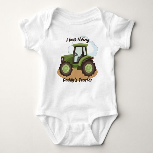 Ik rijd graag op papa's tractor romper (Voorkant)
