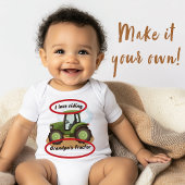 Ik rijd graag op papa's tractor romper