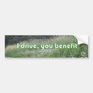 Ik rijd je voordeel bumpersticker