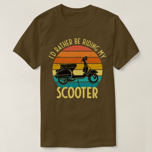 Ik rijd liever op mijn scooter bromfiets cadeau t-shirt (Design voorkant)