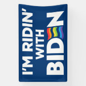 Ik rijd met Biden 2024 LGBTQ Spandoek (Verticaal)