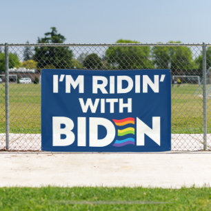 Ik rijd met Biden 2024 LGBTQ Spandoek