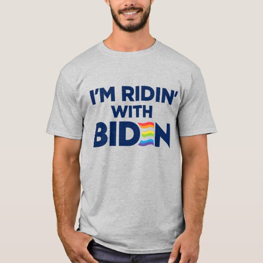 Ik rijd met Biden 2024 LGBTQ T-shirt (Voorkant)