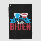Ik rijd met Biden Golfhanddoek (Voorkant)