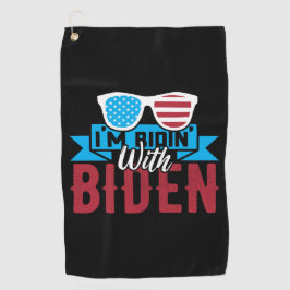 Ik rijd met Biden Golfhanddoek