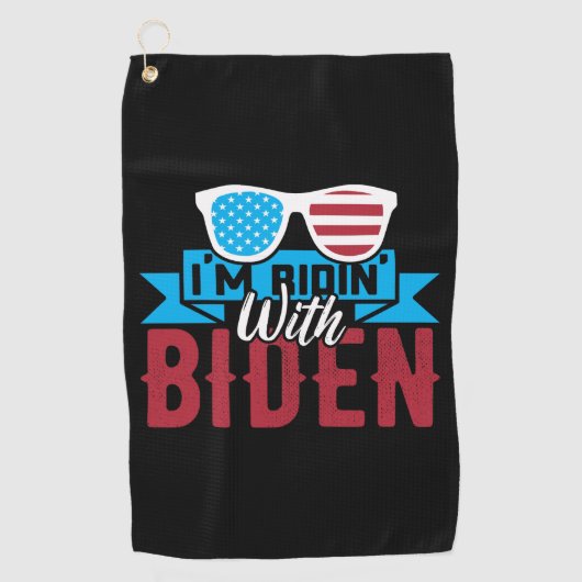 Ik rijd met Biden Golfhanddoek (Voorkant)