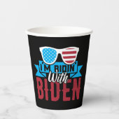 Ik rijd met Biden Papieren Bekers (Voorkant)