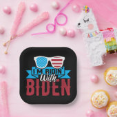 Ik rijd met Biden Papieren Bordje (Feest)