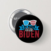 Ik rijd met Biden Ronde Button 5,7 Cm (Voorkant /achterkant)