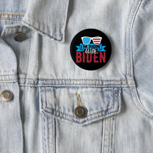 Ik rijd met Biden Ronde Button 5,7 Cm (In situ)