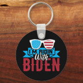 Ik rijd met Biden Sleutelhanger (Voorkant)