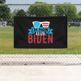 Ik rijd met Biden Spandoek
