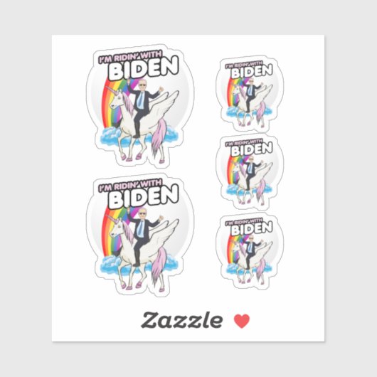 Ik rijd met Biden Sticker (Vel)